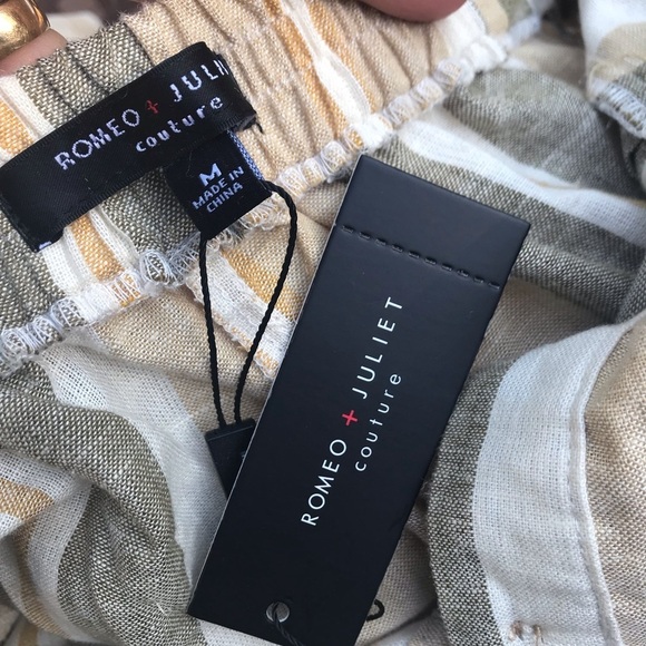 Romeo & Juliet Couture Vertical Striped Jumpsuit - Picture 5 of 5